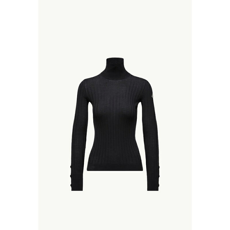 2025/26秋冬 MONCLER モンク軌跡 レディースMAGLIONE DOLCEVITA IN MISTO LANAプルオーバー【nero 】【貨物輸送無料】【定め事品】