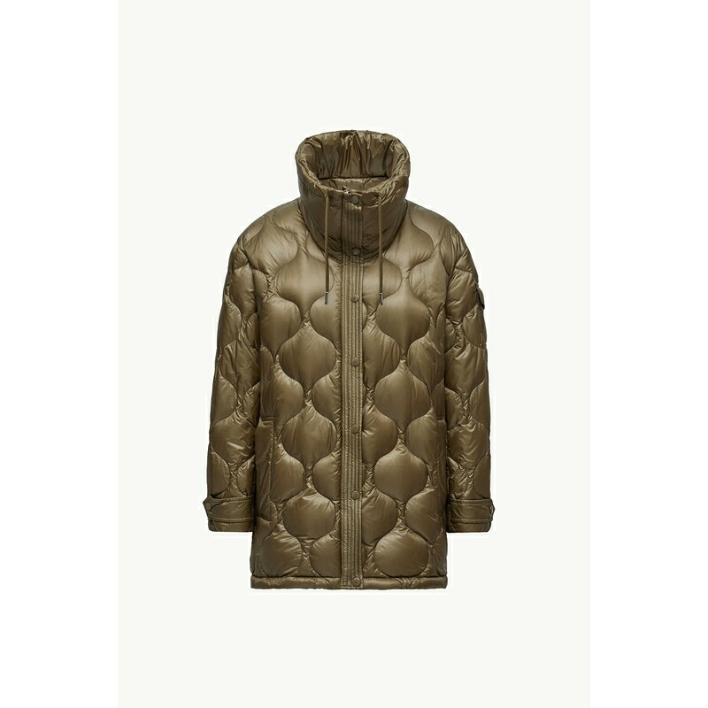 2025/26秋冬 MONCLER モンク軌跡 レディースPIUMINO midi LOMBI CON CAPPUCCIO上衣【verde oliva 】【貨物輸送無料】【置き目品】