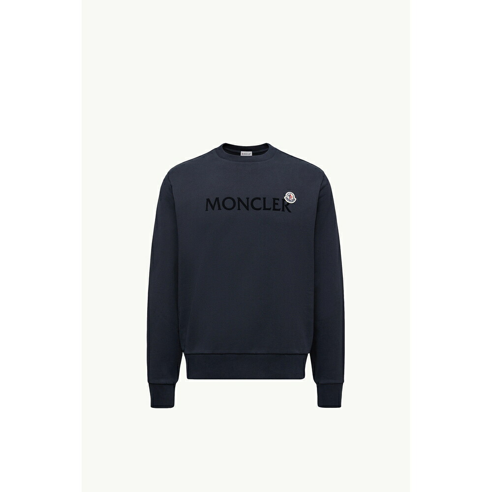 2025/26秋冬 MONCLER モンク軌跡 メンズLOGOED COTTON SWEATSHIRT汗水【Blu Notte 】【貨物輸送無料】【定め事品】