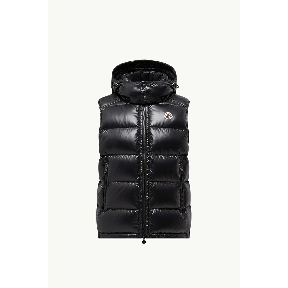 2025/26秋冬 MONCLER モンク線路 メンズBORMES PADDED VEST WITH HOOD落ちこむより良い【Nero 】【貨物輸送無料】【置き目品】