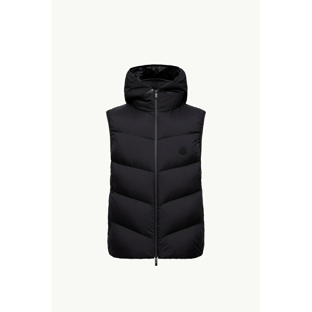 2025/26秋冬 MONCLER モンク軌跡 メンズGUERSAC VEST WITH HOOD AND DIAGONAL QUILTING落ち込むより良い【Nero 】【貨物輸送無料】【定まり品】