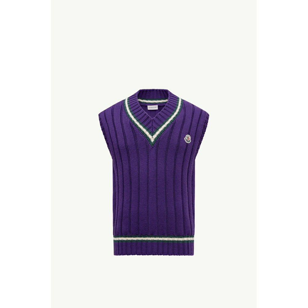 2025/26秋冬 MONCLER モンク軌跡 メンズWOOL AND COTTON V-NECK VEST落ち込むより良い【Viola 】【貨物輸送無料】【定まり品】