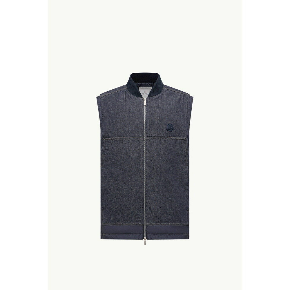 2025/26秋冬 MONCLER モンク軌跡 メンズDENIM RANCHE DOWN PADDED VEST落ち込むより良い【Blu Denim 】【貨物輸送無料】【定まり品】