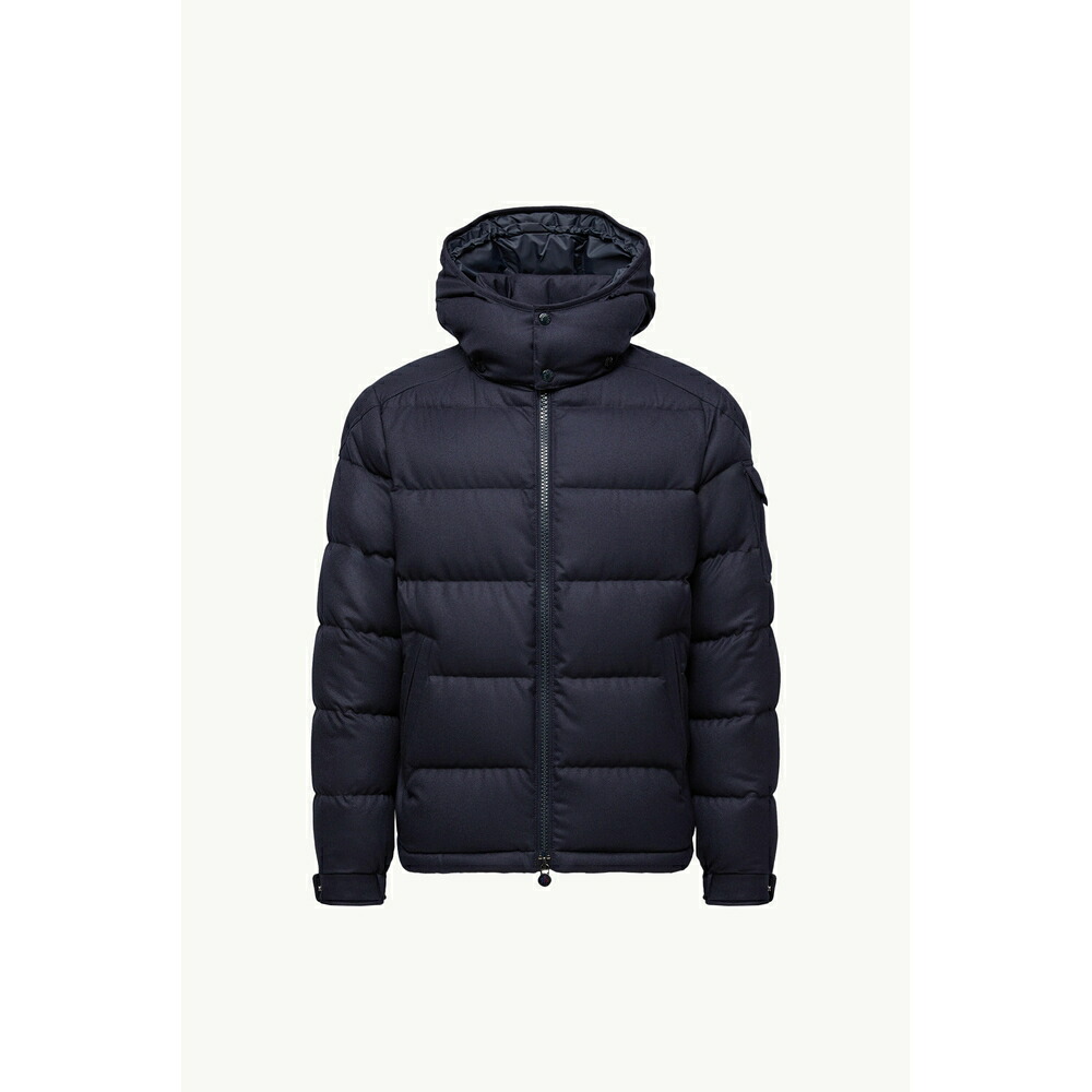 2025/26秋冬 MONCLER モンク軌跡 メンズMONTGENEVRE SHORT WOOL FLANNEL HOODED JACKET落ち込む上衣【Blu Navy 】【貨物輸送無料】【置き目品】