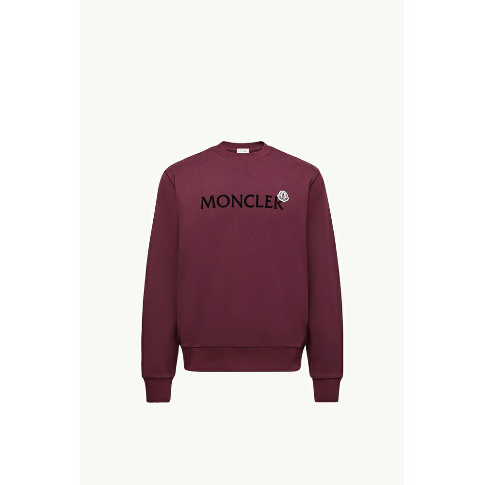 2025/26秋冬 MONCLER モンク軌跡 メンズCOTTON LOGO SWEATSHIRT汗水【Bordeaux 】【貨物輸送無料】【定め事品】