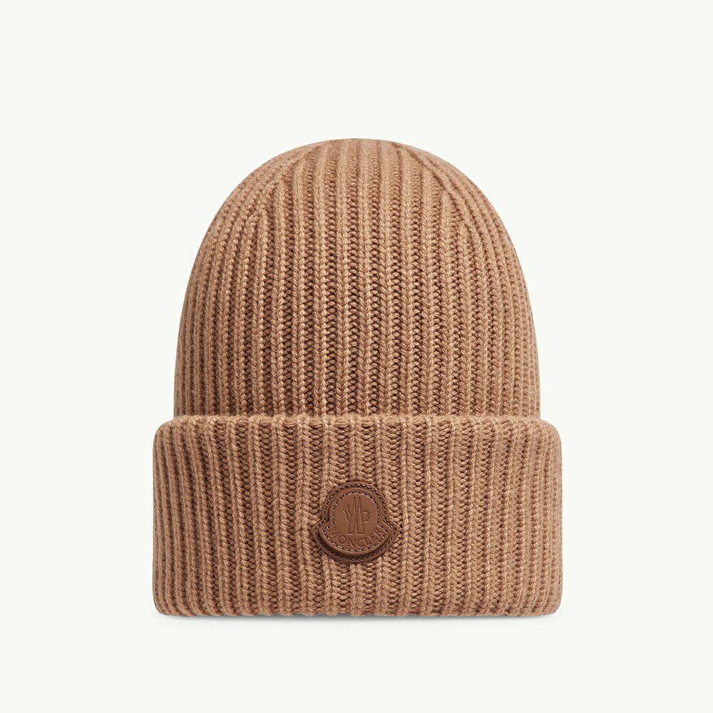 2025/26秋冬 MONCLER モンクレール メンズCASHMERE BEANIE帽子【Beige 】【送料無料】【正規品】