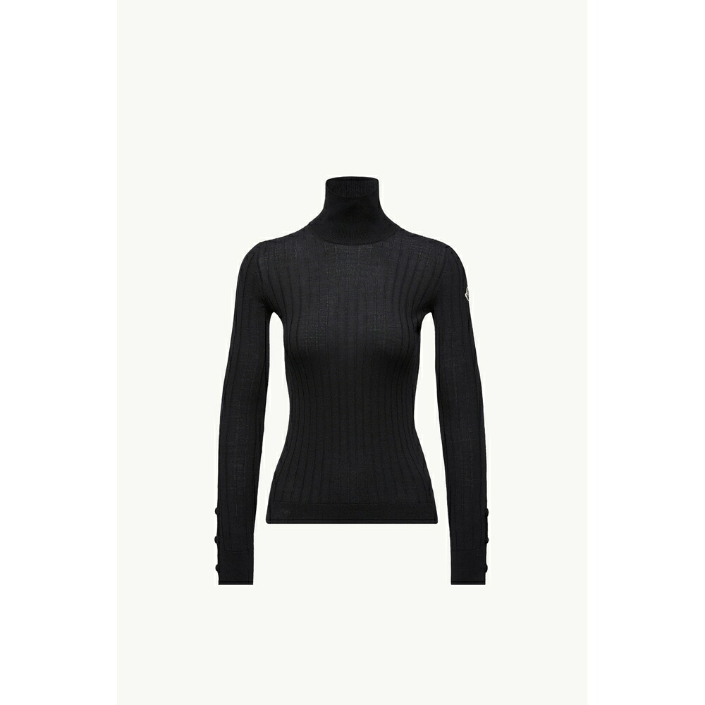 2025/26秋冬 MONCLER モンク軌跡 レディースWOOL BLEND TURTLENECK SWEATERプルオーバー【Nero 】【貨物輸送無料】【定め事品】