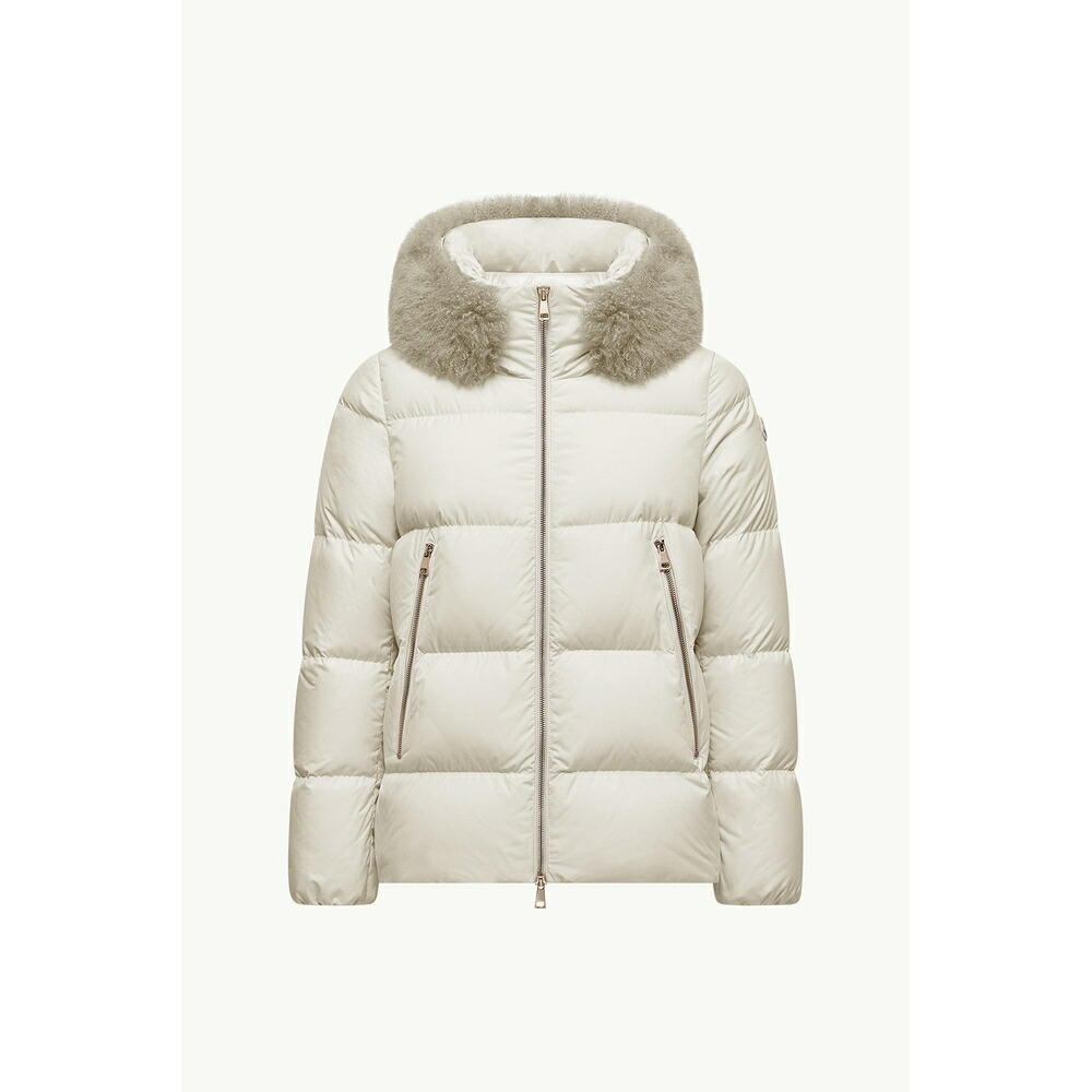 2025/26秋冬 MONCLER モンク軌跡 レディースLAICHEFUR SHORT DOWN JACKET落ち込む上衣【Bianco 】【貨物輸送無料】【置き目品】