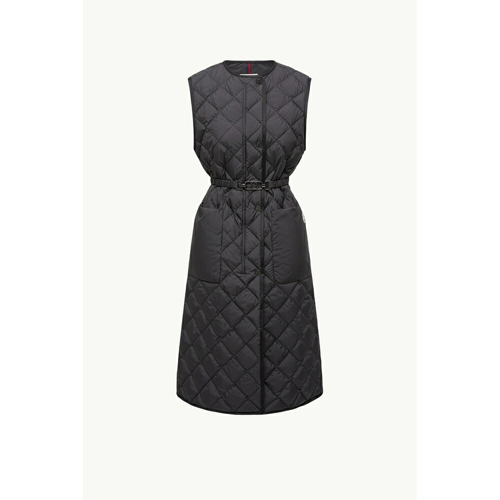 2025/26秋冬 MONCLER モンクレール レディースBUTOR LONG PADDED VEST WITH DIAMOND QUILTINGダウンベスト【Nero 】【送料無料】【正規品】