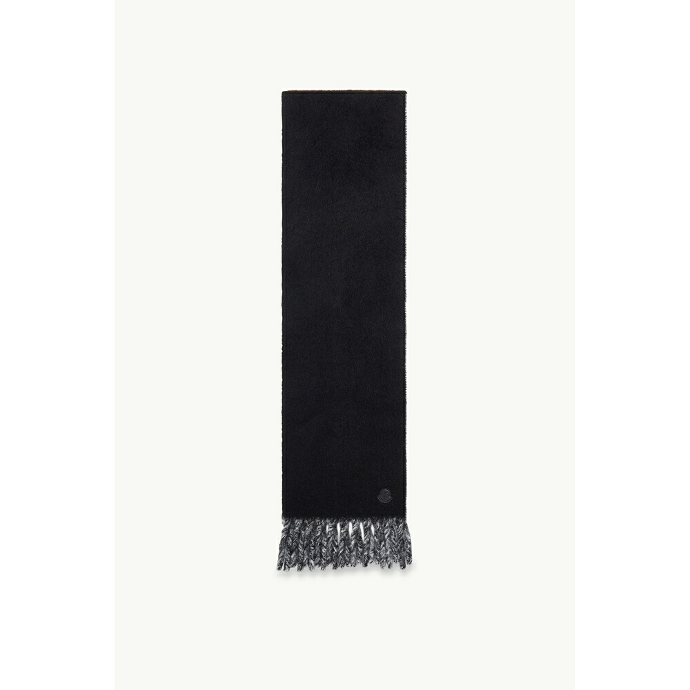 2025/26秋冬 MONCLER モンク軌跡 レディースWOOL AND ALPACA BLEND SCARFえり巻き【Nero 】【貨物輸送無料】【定まり品】