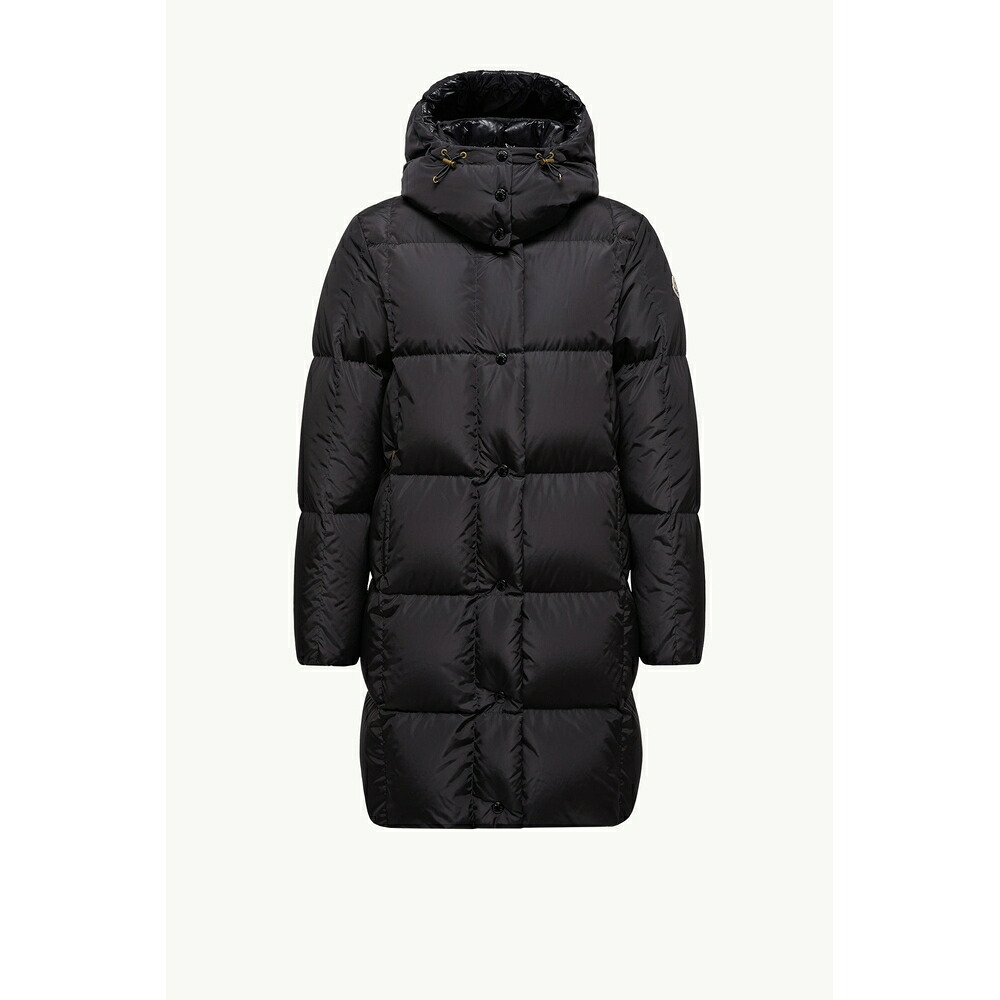 2025/26秋冬 MONCLER モンク軌跡 レディースLITTE LONG DOWN JACKET WITH SQUARE QUILTING AND HOOD落ち込む上衣【Nero 】【貨物輸送無料】【置き目品】