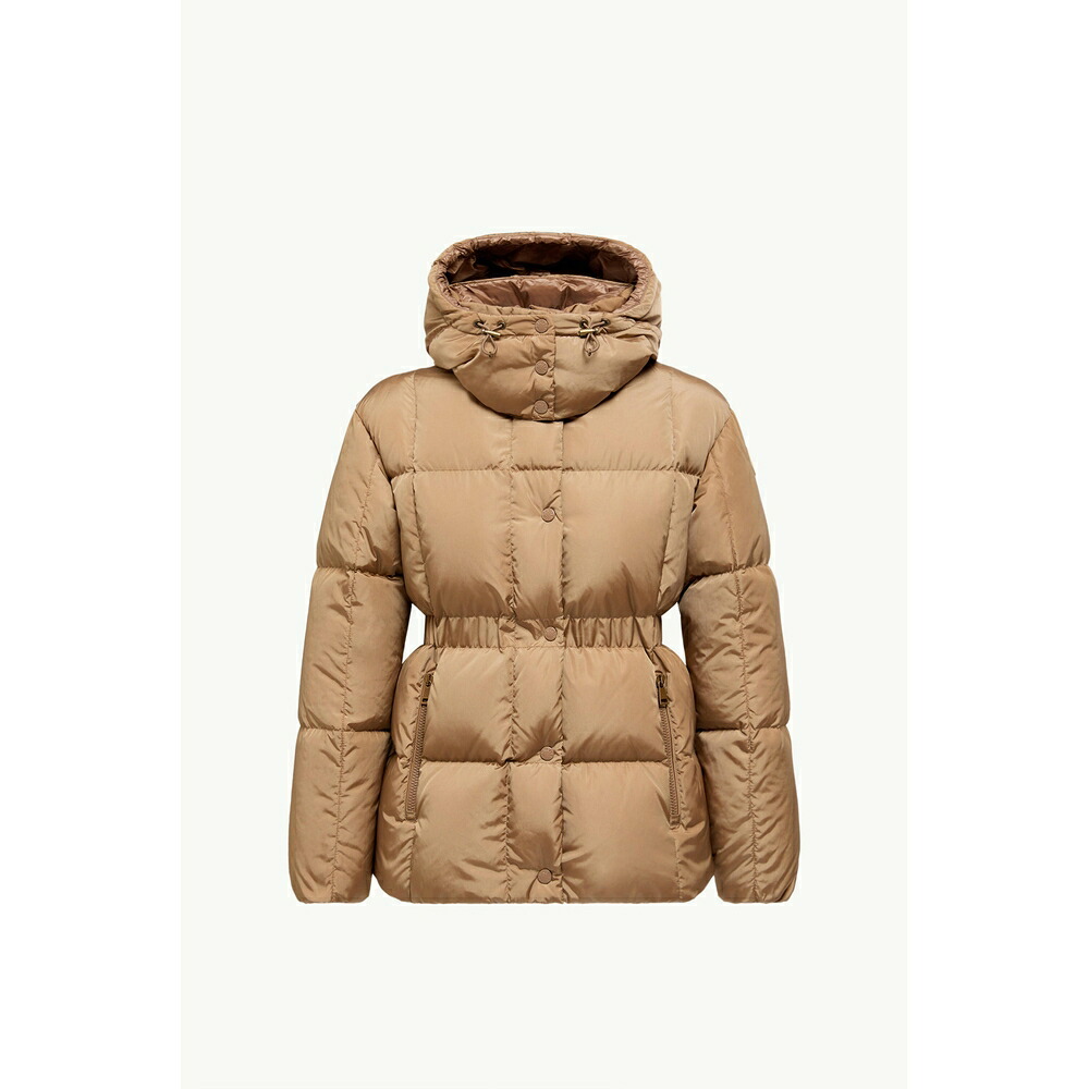 2025/26秋冬 MONCLER モンク軌跡 レディースSHORT HOODED DOWN JACKET 落ち込む上衣【Beige 】【貨物輸送無料】【置き目品】