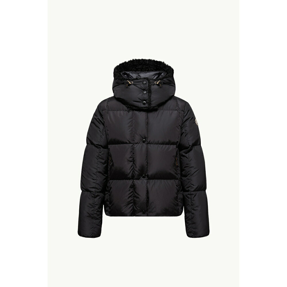 2025/26秋冬 MONCLER モンク軌跡 レディースSHORT DOWN JACKET WITH HOOD AND CHECKED QUILTING落ち込む上衣【Nero 】【貨物輸送無料】【置き目品】