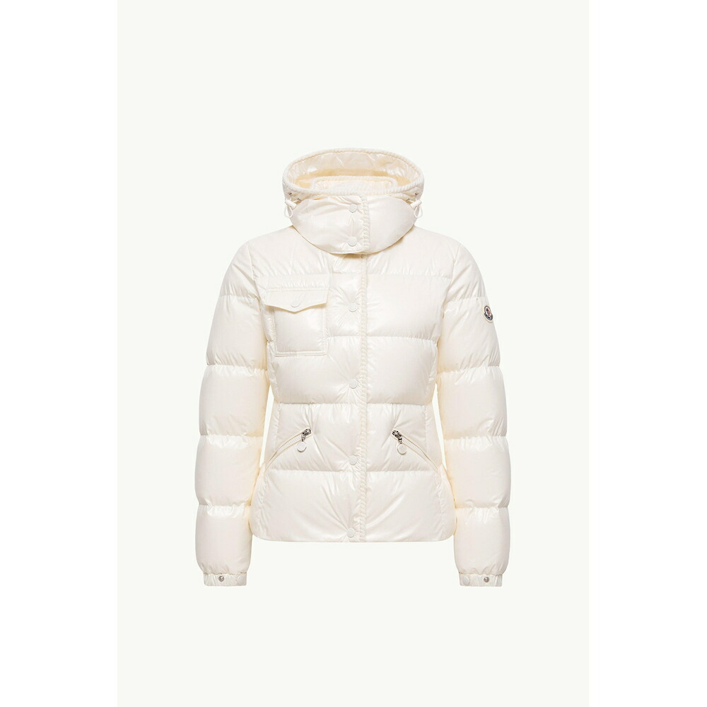 2025/26秋冬 MONCLER モンク軌跡 レディースSHORT DOWN JACKET WITH HOOD AND GLAREINS落ち込む上衣【Bianco 】【貨物輸送無料】【置き目品】