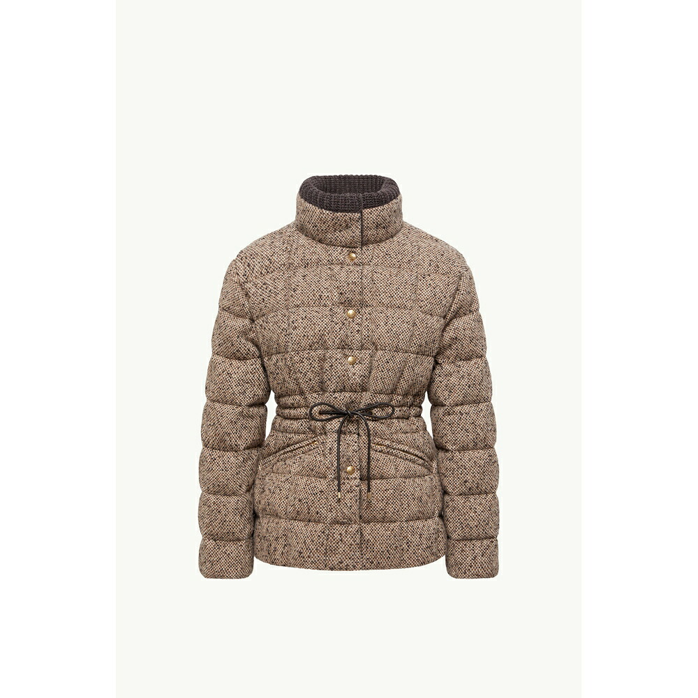 2025/26秋冬 MONCLER モンク軌跡 レディースANTIGONY SHORT DOWN JACKET IN WOOL BLEND落ち込む上衣【Marrone Chiaro 】【貨物輸送無料】【置き目品】