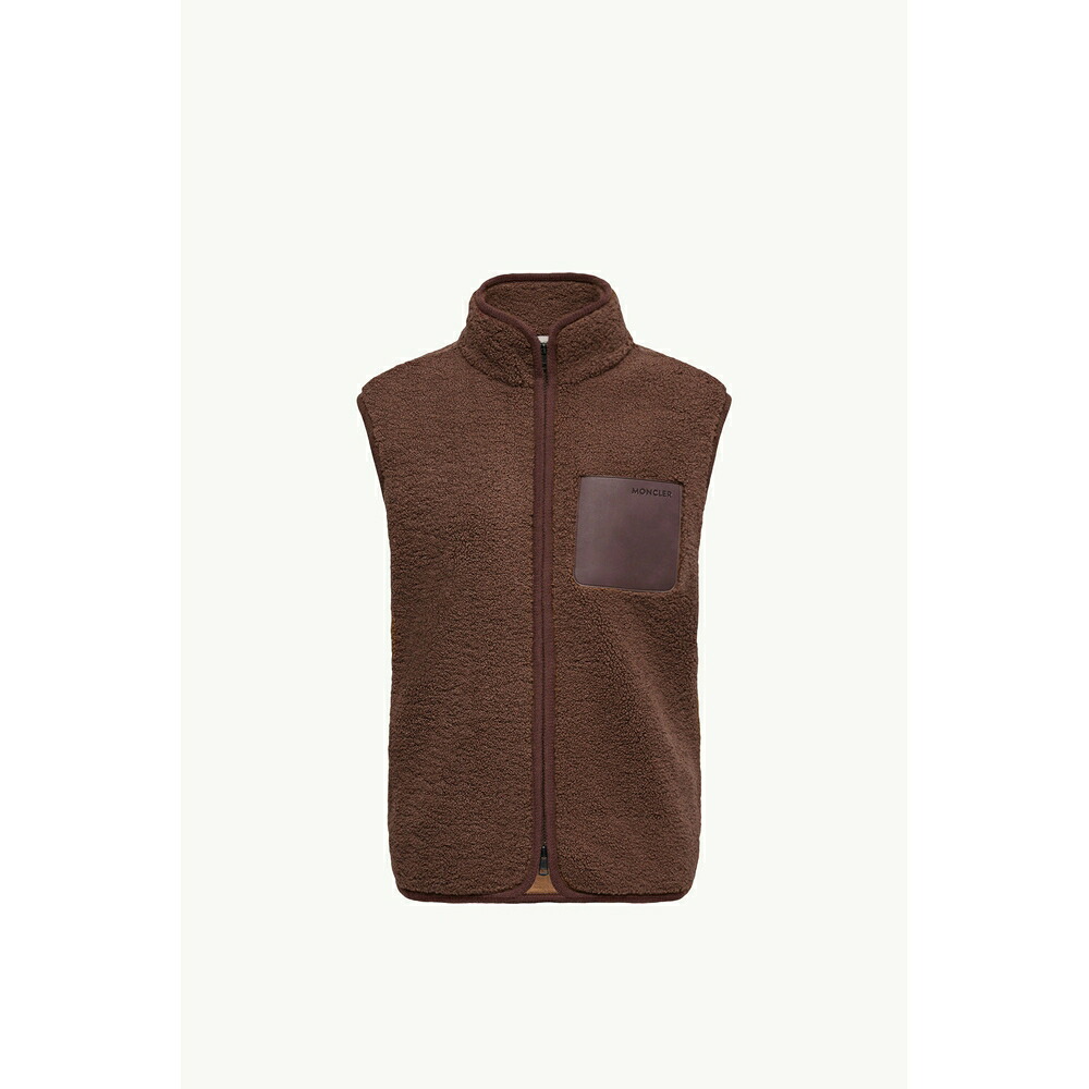2025/26秋冬 MONCLER モンク軌跡 メンズTEDDY VEST WITH NUBUCK TRIM落ちこむより良い【Marrone 】【貨物輸送無料】【定め事品】