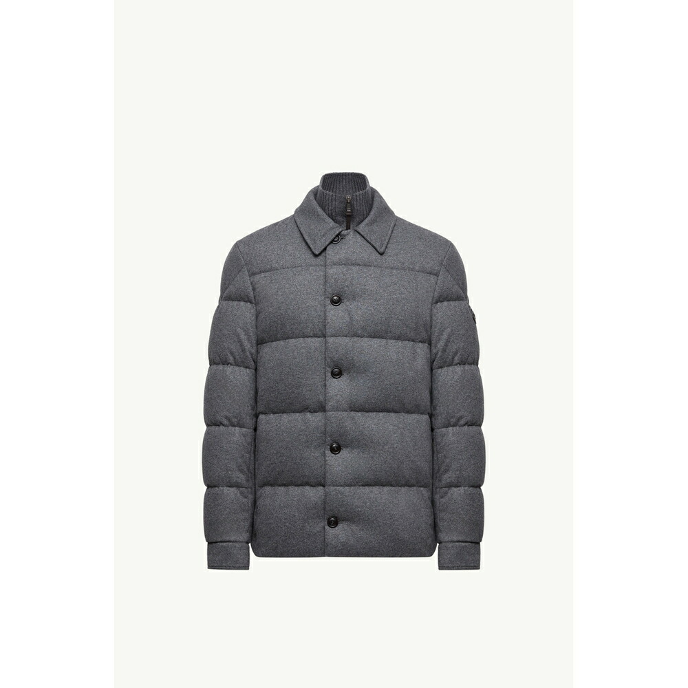 2025/26秋冬 MONCLER モンク線路 メンズPRES PADDED SHIRT JACKET IN CASHMERE BLEND上衣【Grigio Scuro 】【貨物輸送無料】【置き目品】
