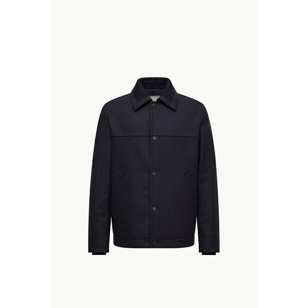 2025/26秋冬 MONCLER モンク軌跡 メンズEMILION WOOL BLEND SHIRT JACKET上衣【Blu Navy 】【貨物輸送無料】【置き目品】