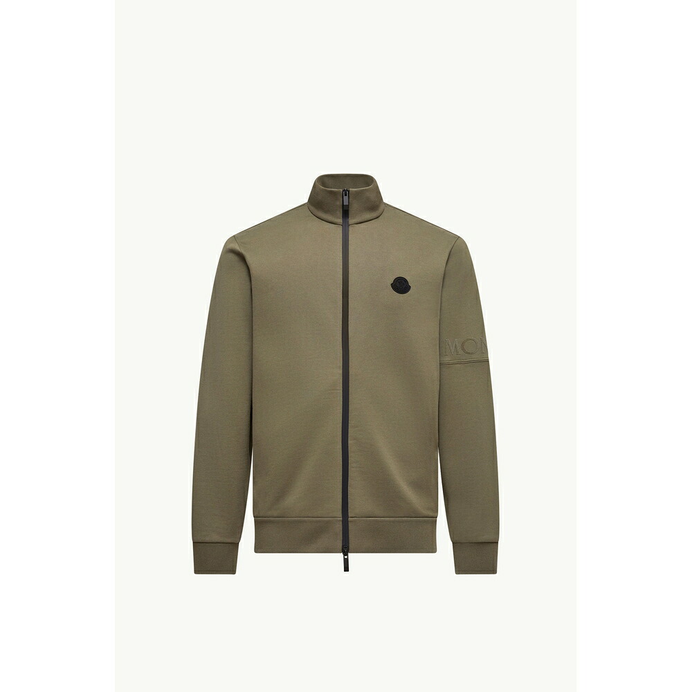2025/26秋冬 MONCLER モンクレール メンズZIP-UP COTTON SWEATSHIRTジャケット【Verde Oliva 】【送料無料】【正規品】