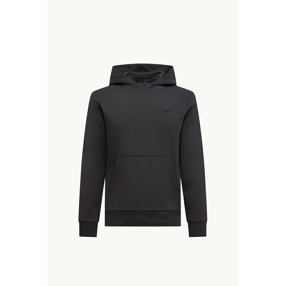 2025/26秋冬 MONCLER モンクレール メンズCOTTON HOODIE WITH TONE-ON-TONE LOGO ON THE BACKジャケット【Nero 】【送料無料】【正規品】