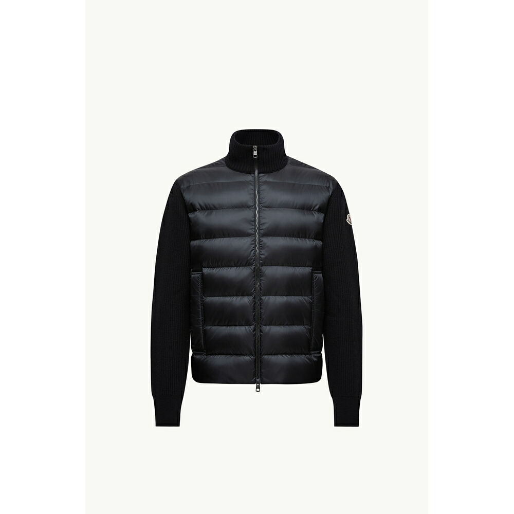 2025/26秋冬 MONCLER モンクレール メンズZIP-UP PADDED WOOL AND CASHMERE CARDIGANジャケット【Nero 】【送料無料】【正規品】