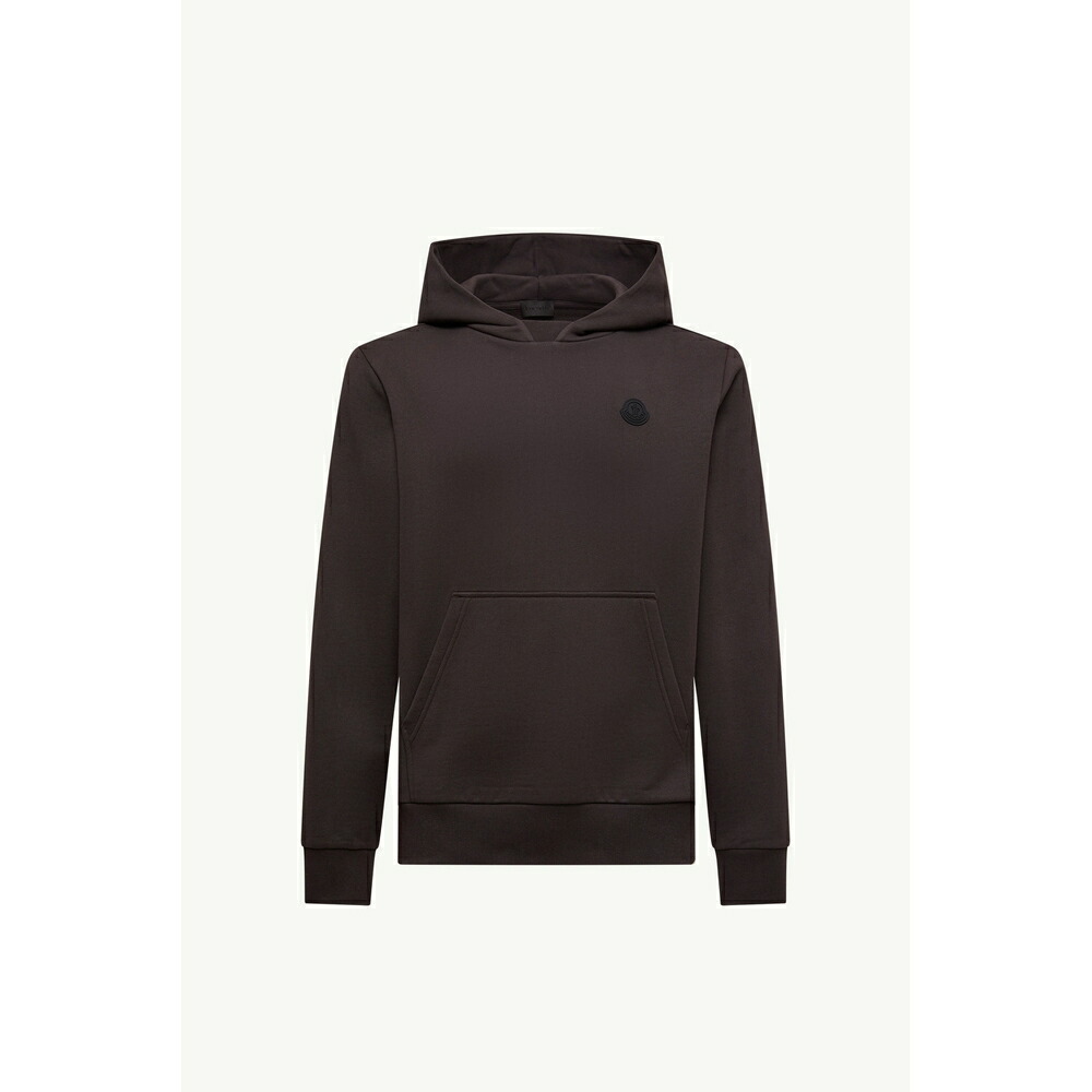 2025/26秋冬 MONCLER モンクレール メンズCOTTON HOODIE WITH TONE-ON-TONE LOGO ON THE BACKジャケット【Marrone Scuro 】【送料無料】【正規品】
