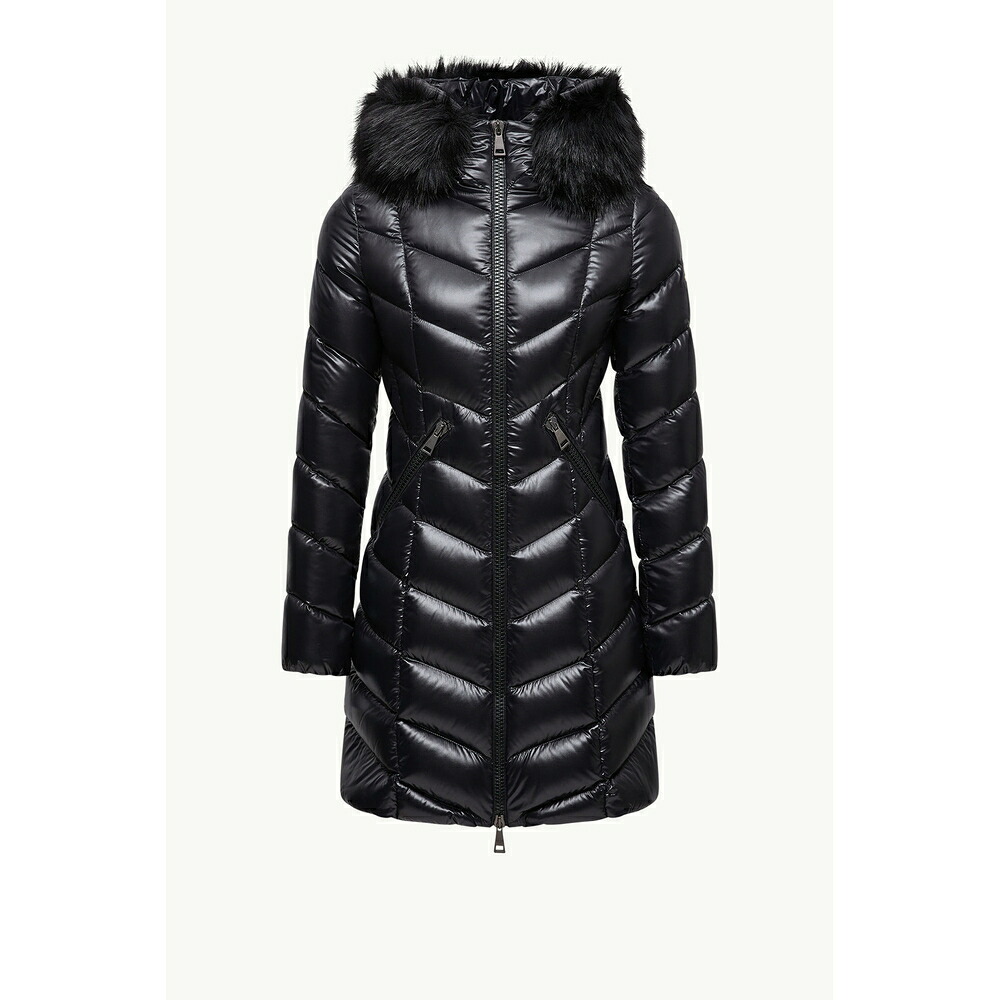 2025/26秋冬 MONCLER モンク軌跡 レディースFULMARUS LONG DOWN JACKET WITH HOOD AND SYNTHETIC TRIM落ち込む上衣【Nero 】【貨物輸送無料】【置き目品】