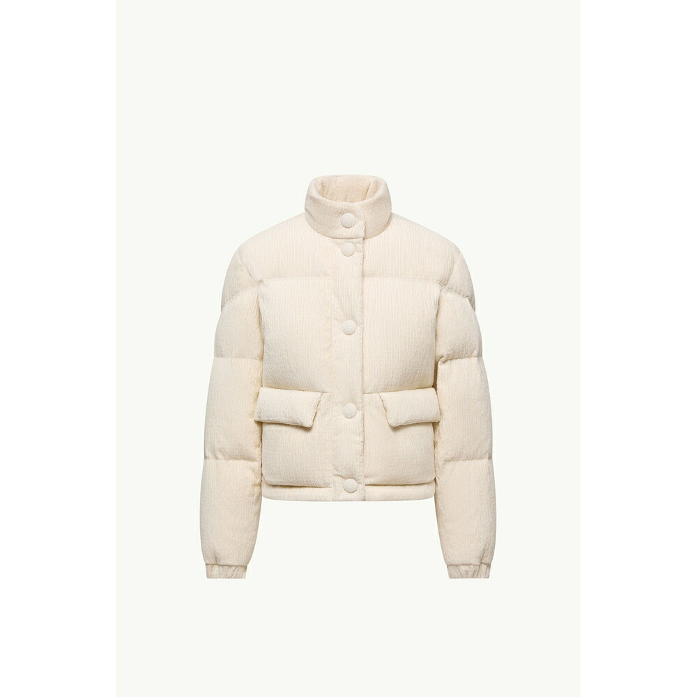 2025/26秋冬 MONCLER モンクレール レディースALIMINIA SHORT DOWN JACKET VELVETダウンジャケット【Bianco Avorio 】【送料無料】【正規品】