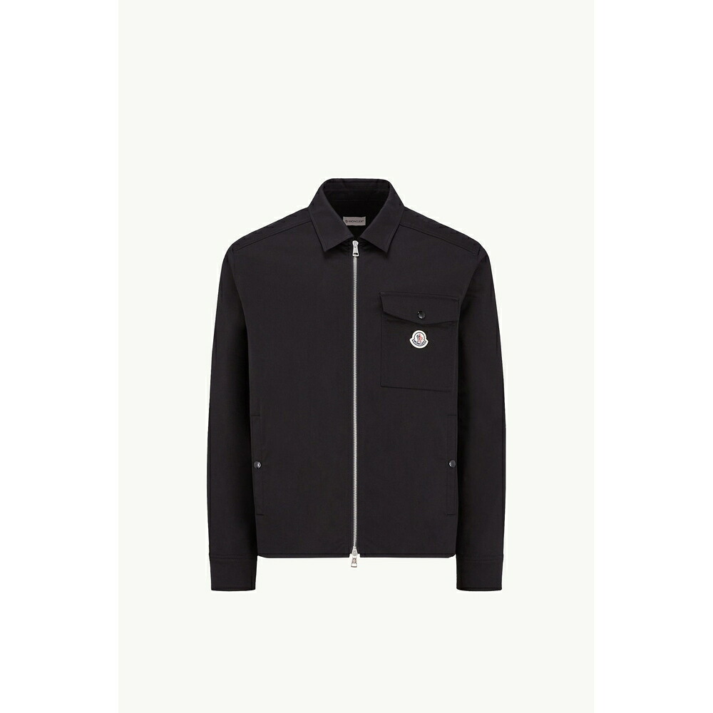 2026春夏 MONCLER モンクレール メンズCOTTON BLEND GABARDINE SHIRT JACKETジャケット【Black 】【送料無料】【正規品】