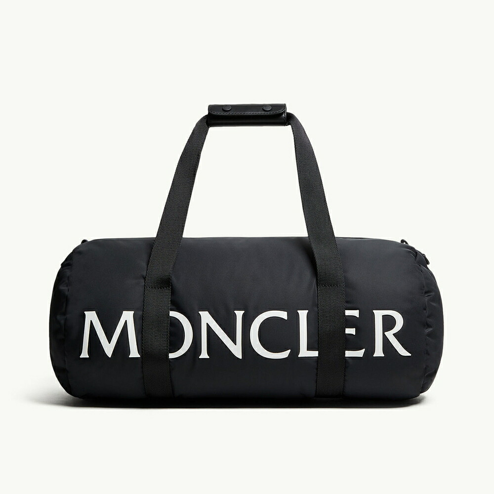 2026春夏 MONCLER モンク線路 メンズLOGO DOWN-FILLED DUFFLE BAG御徒面子【Black 】【貨物輸送無料】【置き目品】