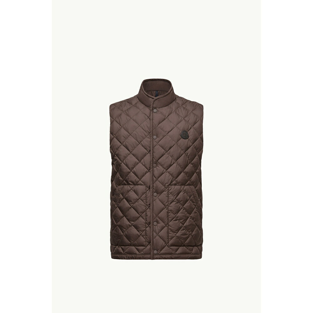 2026春夏 MONCLER モンクレール メンズLYCOPE DIAMOND-QUILTED DOWN GILETダウンベスト【Brown 】【送料無料】【正規品】