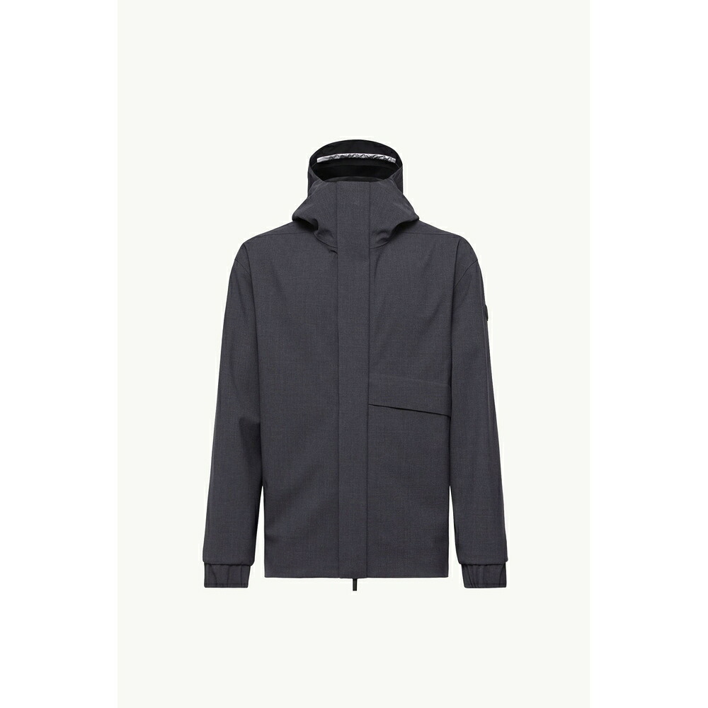 2026春夏 MONCLER モンク軌跡 メンズSILLON HOODED WOOL BLEND WINDBREAKER上衣【Dark Gray 】【貨物輸送無料】【置き目品】 コート・ジャケット-メンズファッション