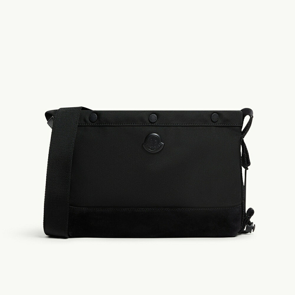 2026春夏 MONCLER モンク軌跡 メンズNEW TECH WATER-REPELLENT CROSSBODY BAG御徒面子【Black 】【貨物輸送無料】【定め事品】