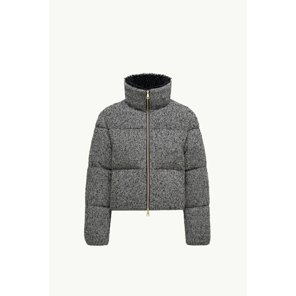 2026春夏 MONCLER モンク軌跡 レディースBREZESSE WOOL BOUCL? SHORT DOWN JACKET落ち込む上衣【Gray 】【貨物輸送無料】【置き目品】