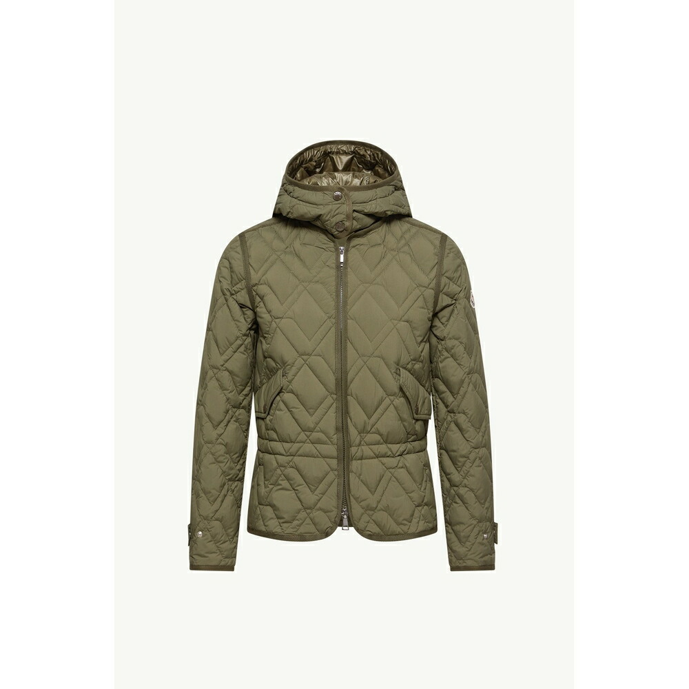 2026春夏 MONCLER モンクレール レディースLILAS GEOMETRIC QUILTED HOODED SHORT DOWN JACKETダウンジャケット【Olive Green 】【送料無料】【正規品】