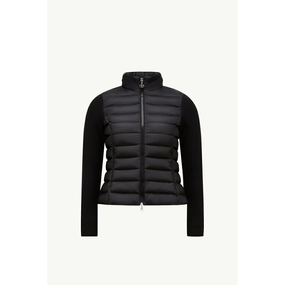 2026春夏 MONCLER モンクレール レディースPADDED WOOL ZIP-UP CARDIGANジャケット【Black 】【送料無料】【正規品】