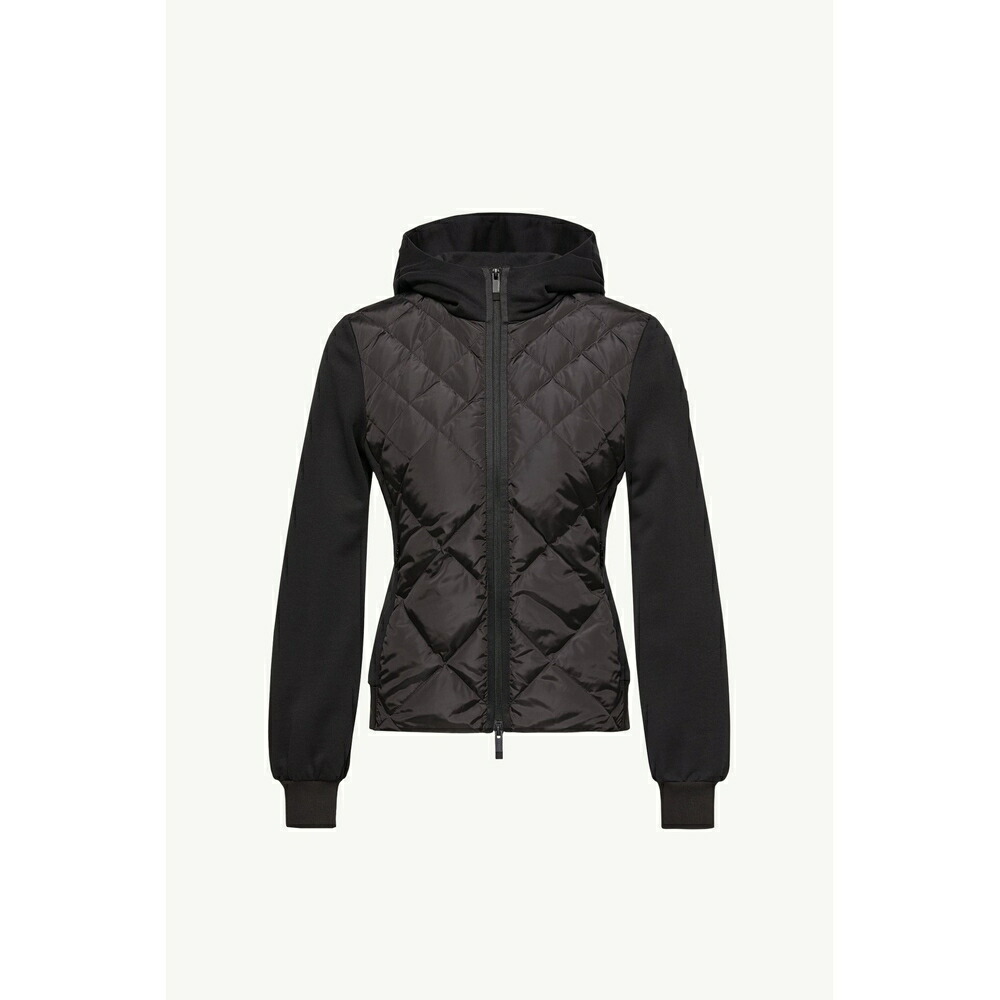 2026春夏 MONCLER モンク軌跡 レディースCOTTON FLEECE PADDED ZIP-UP HOODIEパーカー【Black 】【貨物輸送無料】【定まり品】