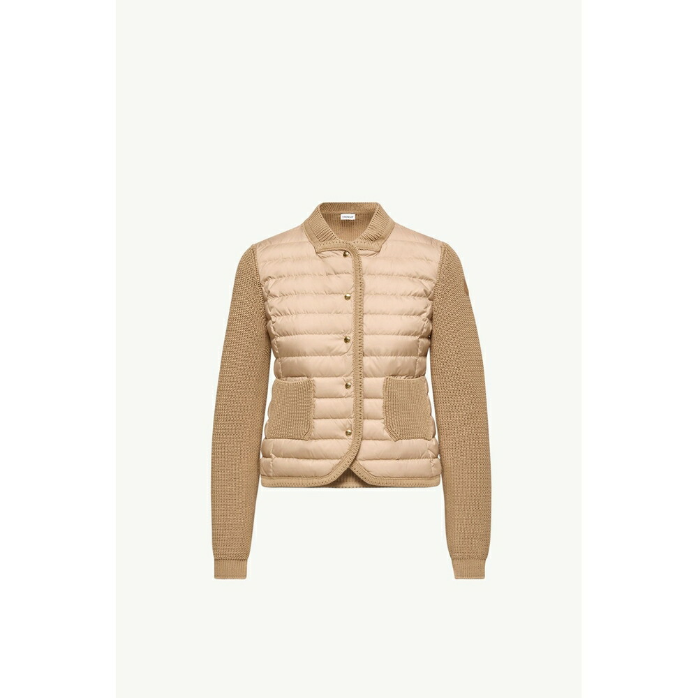 2026春夏 MONCLER モンクレール レディースCOTTON PADDED CARDIGANカーディガン【Beige 】【送料無料】【正規品】
