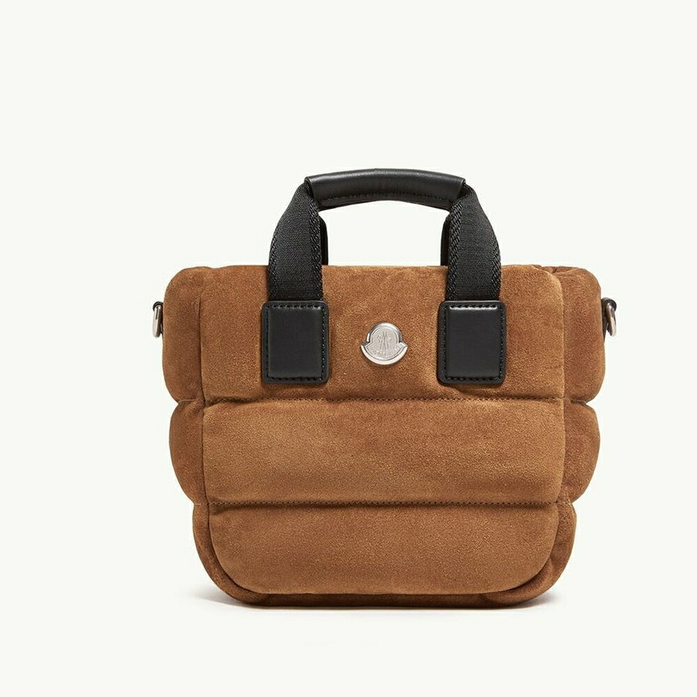 2026春夏 MONCLER モンク線路 レディースCARADOC MICRO SUEDE TOTE BAGトートバッグ【Brown 】【貨物輸送無料】【置き目品】