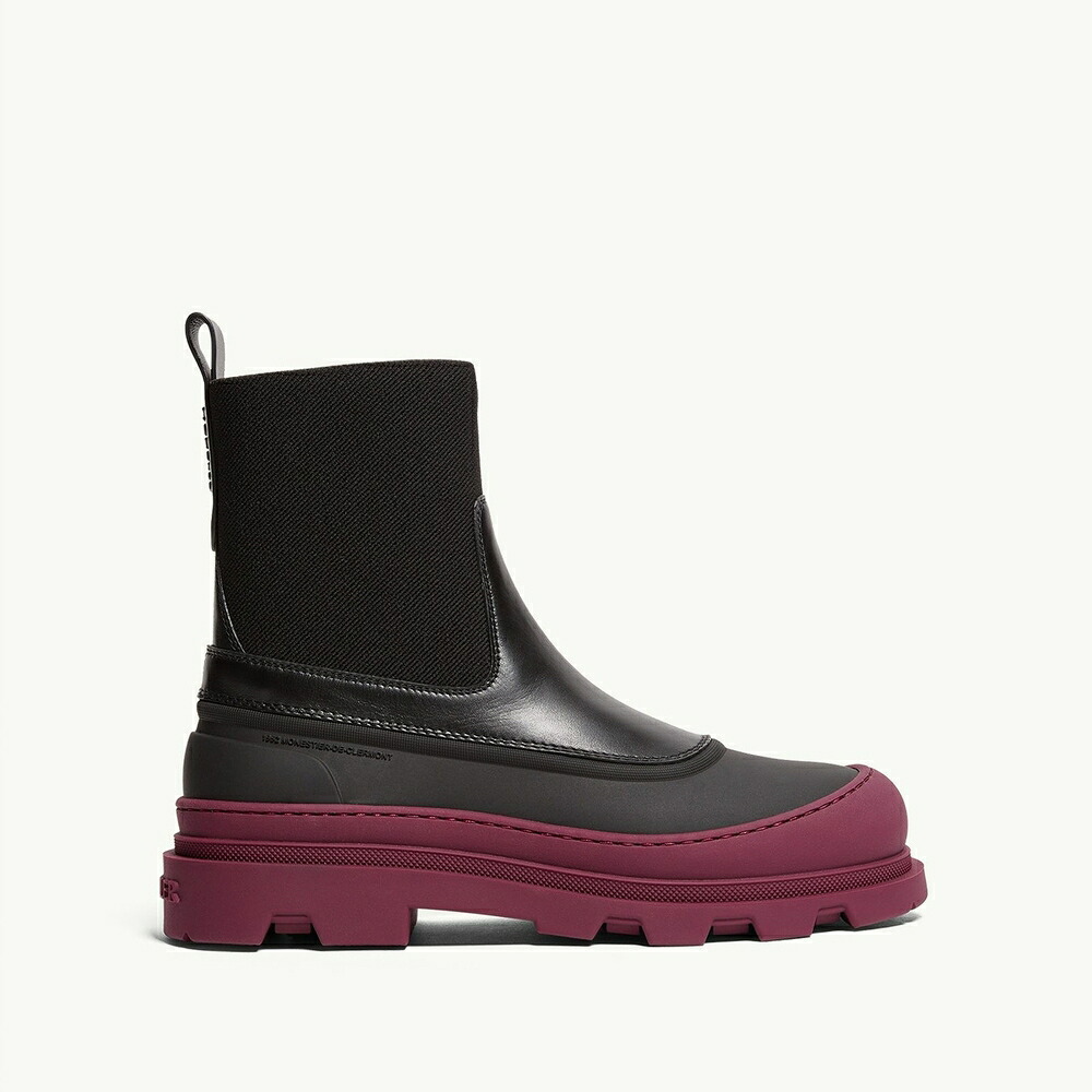 2026/27秋冬 MONCLER モンクレール レディースVERA EDGE LEATHER ANKLE BOOTSブーツ【Black & Purple 】【送料無料】【正規品】|ブランドバッグ・雑貨CELEBRITY