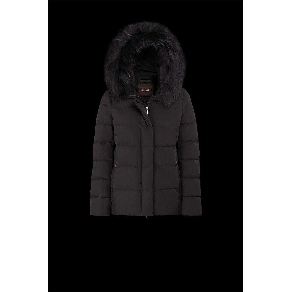 ムーレー MooRER  2025/26秋冬 レディース KILIE-FUR-KN落ち込む上衣【nero 】【貨物輸送無料】【置き目品】