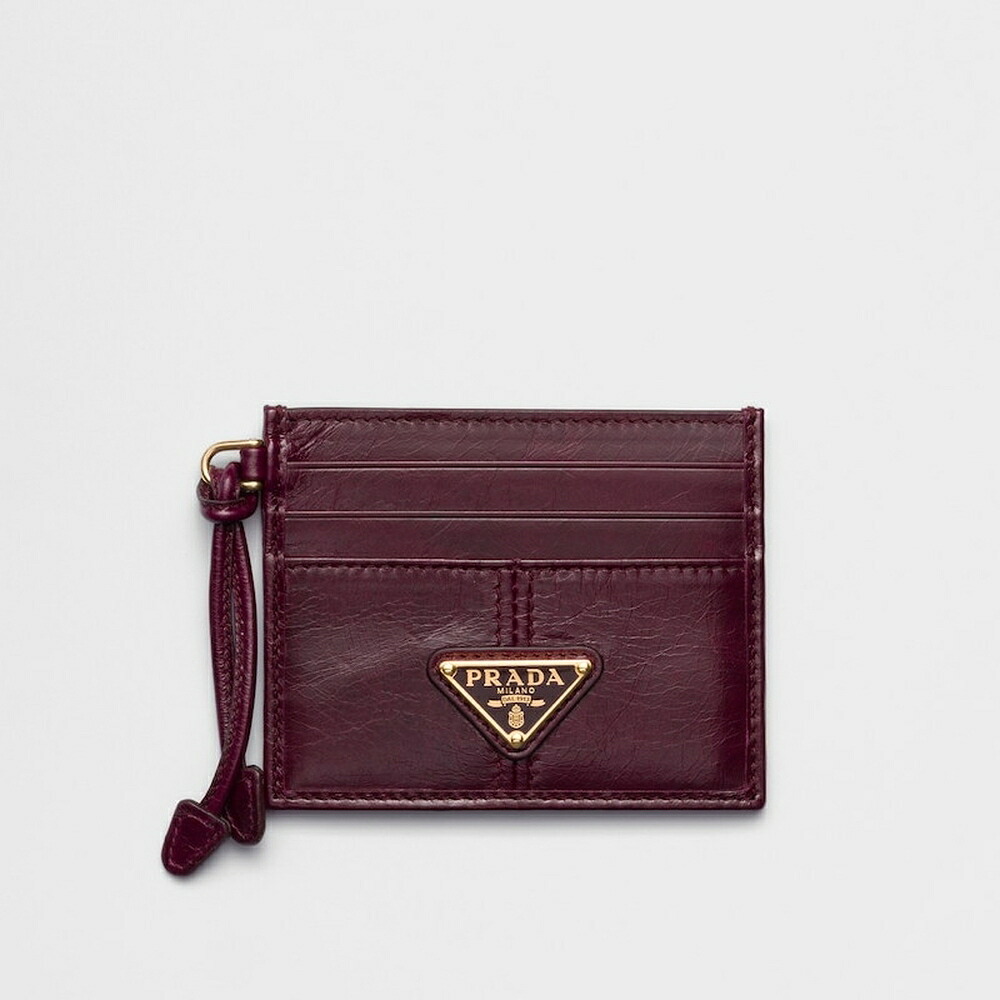 プラダ PRADA 2026春夏 レディース ソフトルックスレザー カードケース1MC025_2CYR_F0007【ボルドー 】【送料無料】【正規品】｜ブランドバッグ・雑貨CELEBRITY