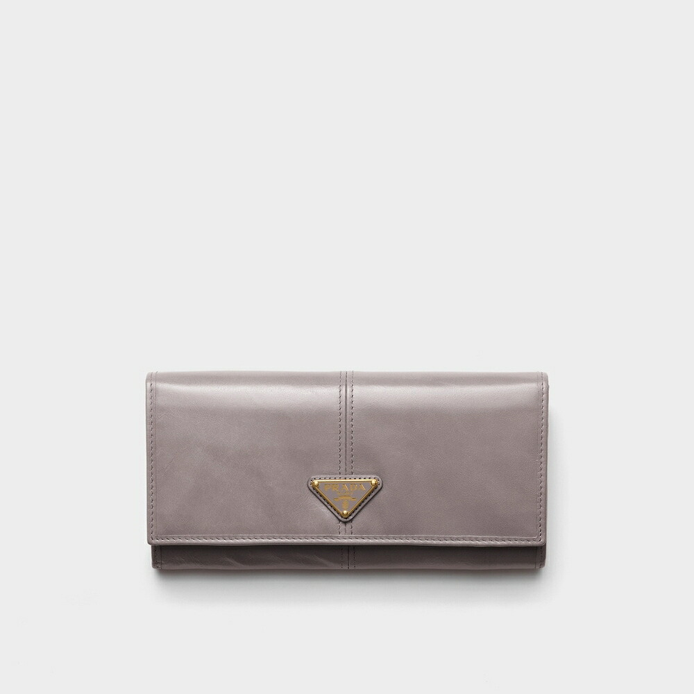 プラダ PRADA 2026春夏 レディース ソフトルックスレザー 財布1MH132_2CYR_F0116【グレー 】【送料無料】【正規品】|ブランドバッグ・雑貨CELEBRITY