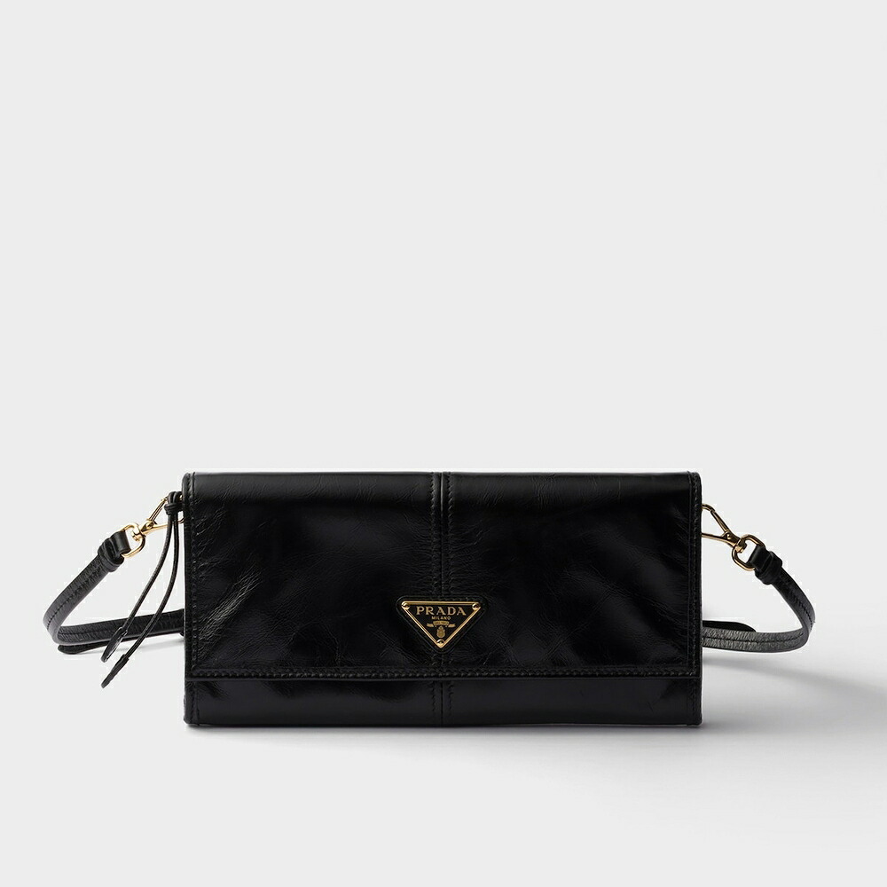 プラダ PRADA 2026春夏 レディース ショルダーストラップ付レザー 財布1MT036_2CYR_F0002【ブラック 】【送料無料】【正規品】｜ブランドバッグ・雑貨CELEBRITY