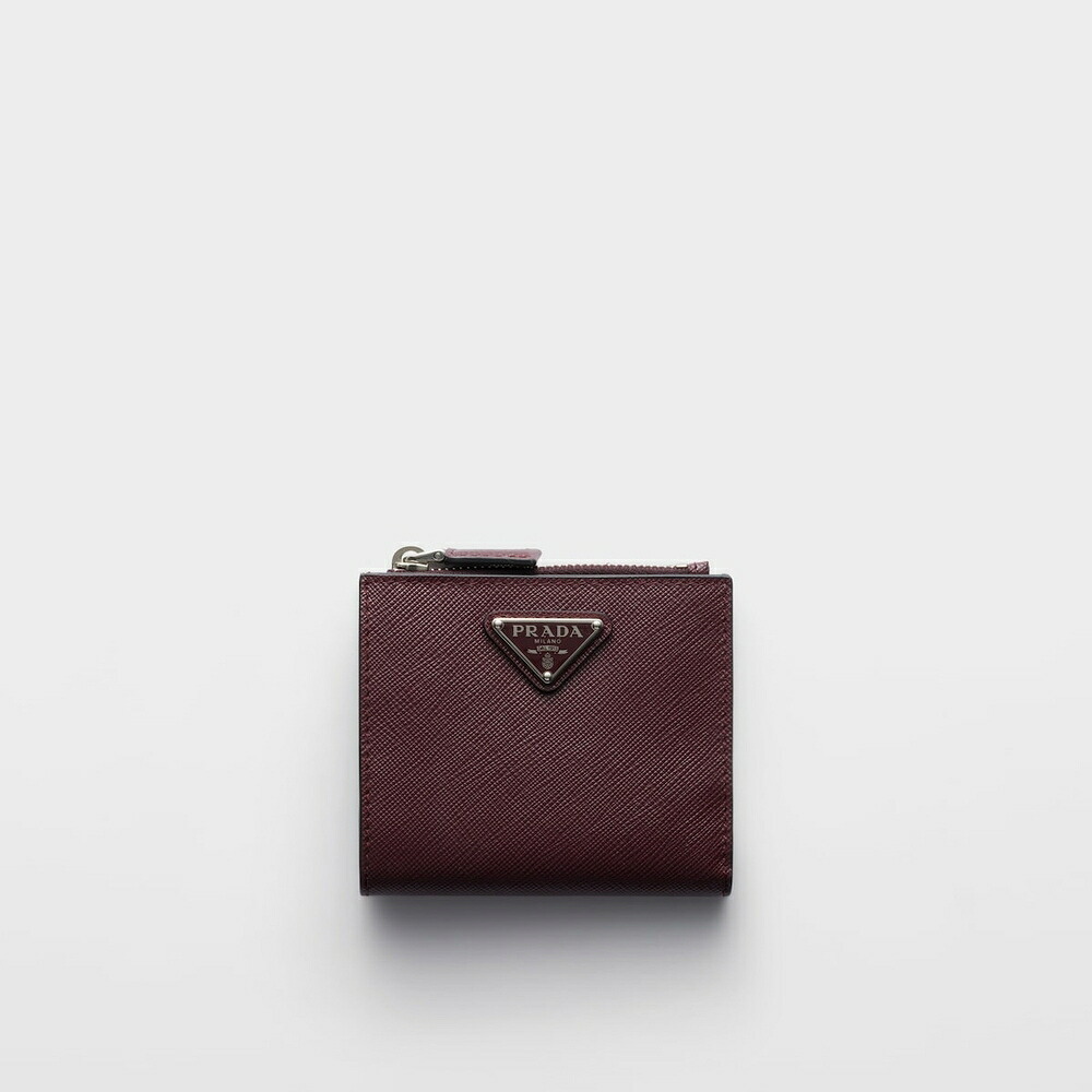プラダ PRADA 2026春夏 メンズ サフィアーノトライアングル 財布【バーガンディ 】【送料無料】【正規品】｜ブランドバッグ・雑貨CELEBRITY