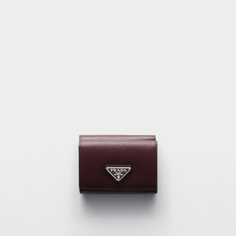 プラダ PRADA 2026春夏 メンズ サフィアーノトライアングル 財布【バーガンディ 】【送料無料】【正規品】｜ブランドバッグ・雑貨CELEBRITY