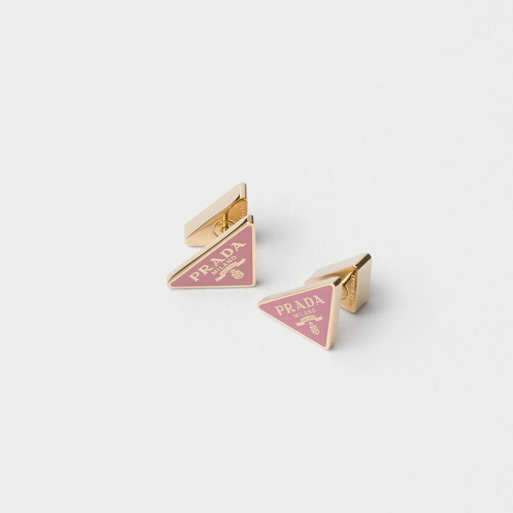 プラダ PRADA 2026春夏 レディース エナメルメタル ピアス1IO336_2DR5_F0NZ4【ゴールド/ペタルピンク 】【送料無料】【正規品】｜ブランドバッグ・雑貨CELEBRITY