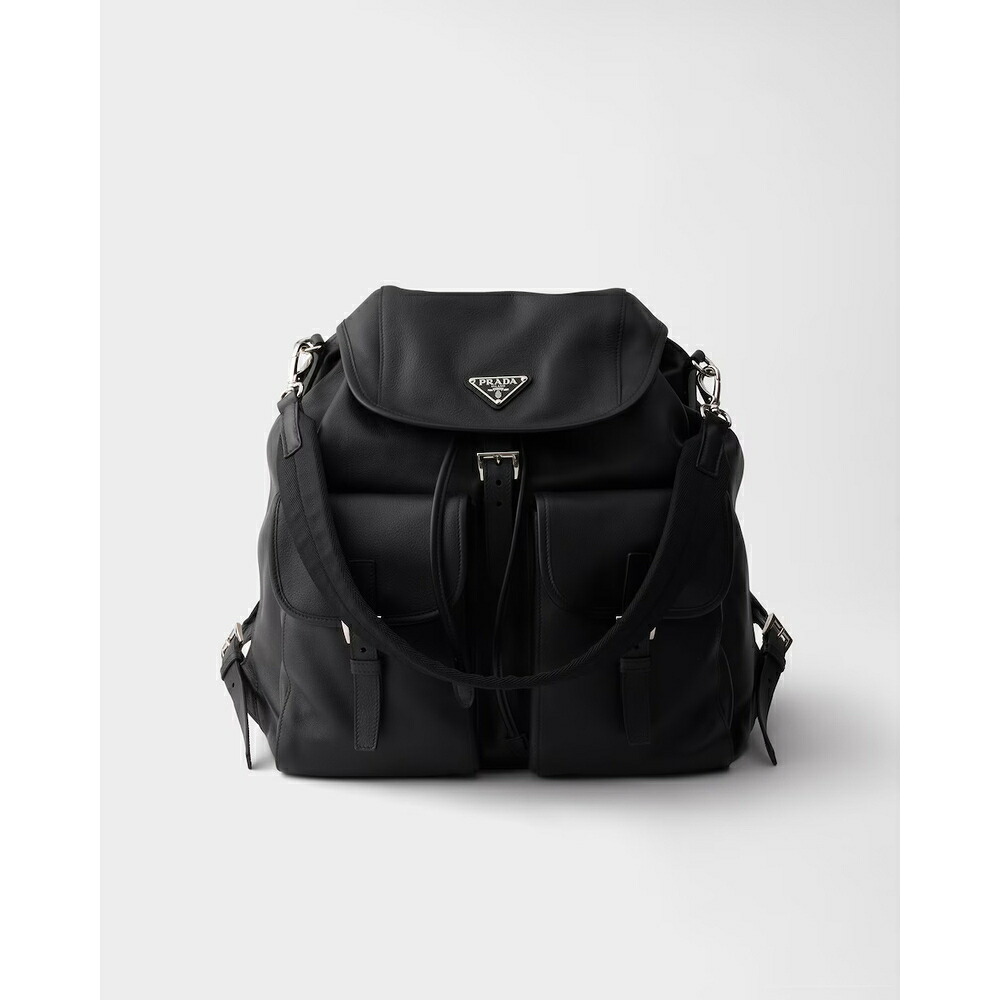 プラダ PRADA 2026秋冬 メンズ レザーバックパック【ブラック 】【送料無料】【正規品】|ブランドバッグ・雑貨CELEBRITY
