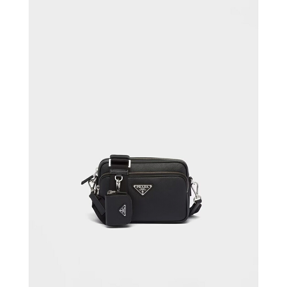 プラダ PRADA 2026秋冬 メンズ サフィアーノレザー ショルダーバッグ【ブラック 】【送料無料】【正規品】|ブランドバッグ・雑貨CELEBRITY