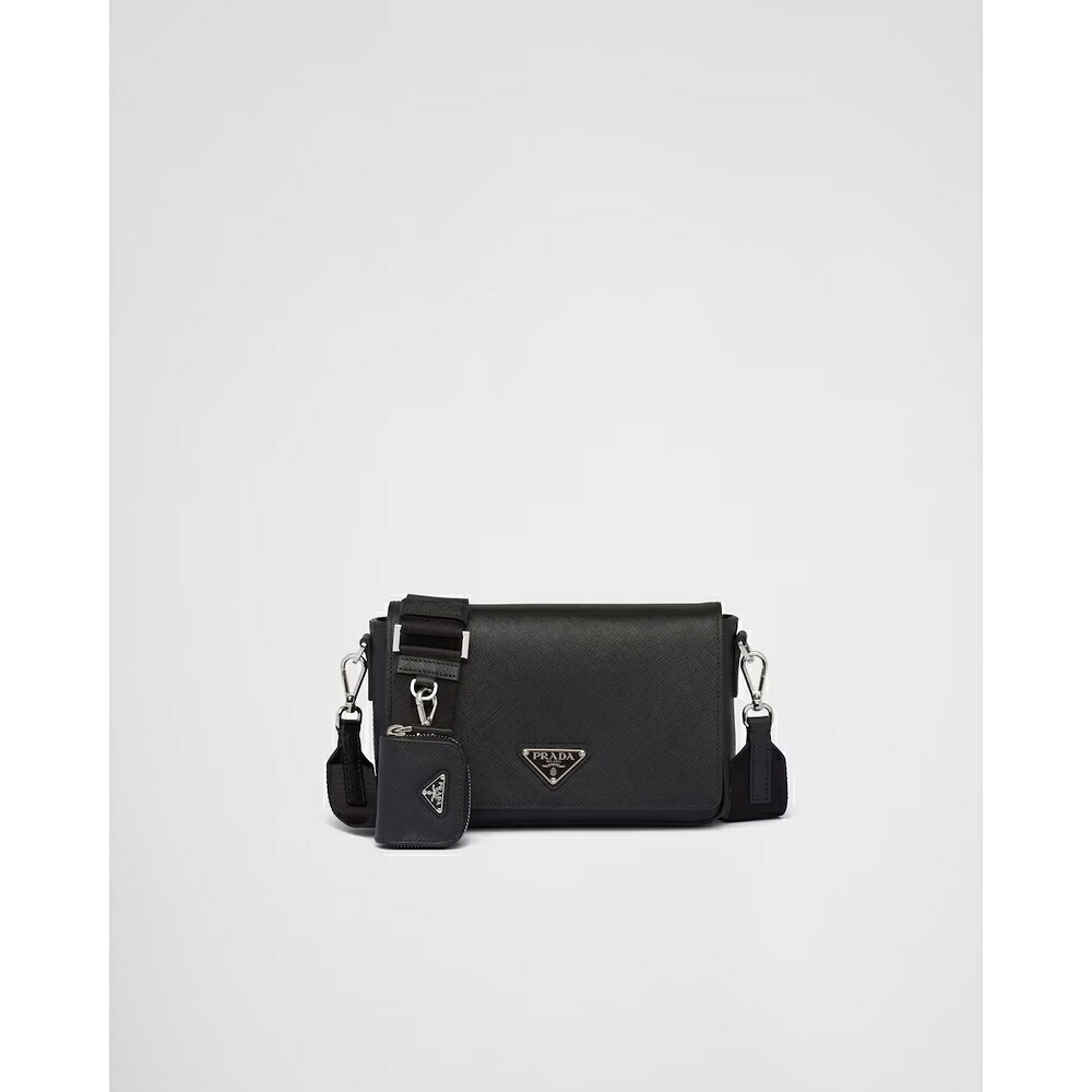 プラダ PRADA 2026秋冬 メンズ サフィアーノレザー ショルダーバッグ【ブラック 】【送料無料】【正規品】｜ブランドバッグ・雑貨CELEBRITY